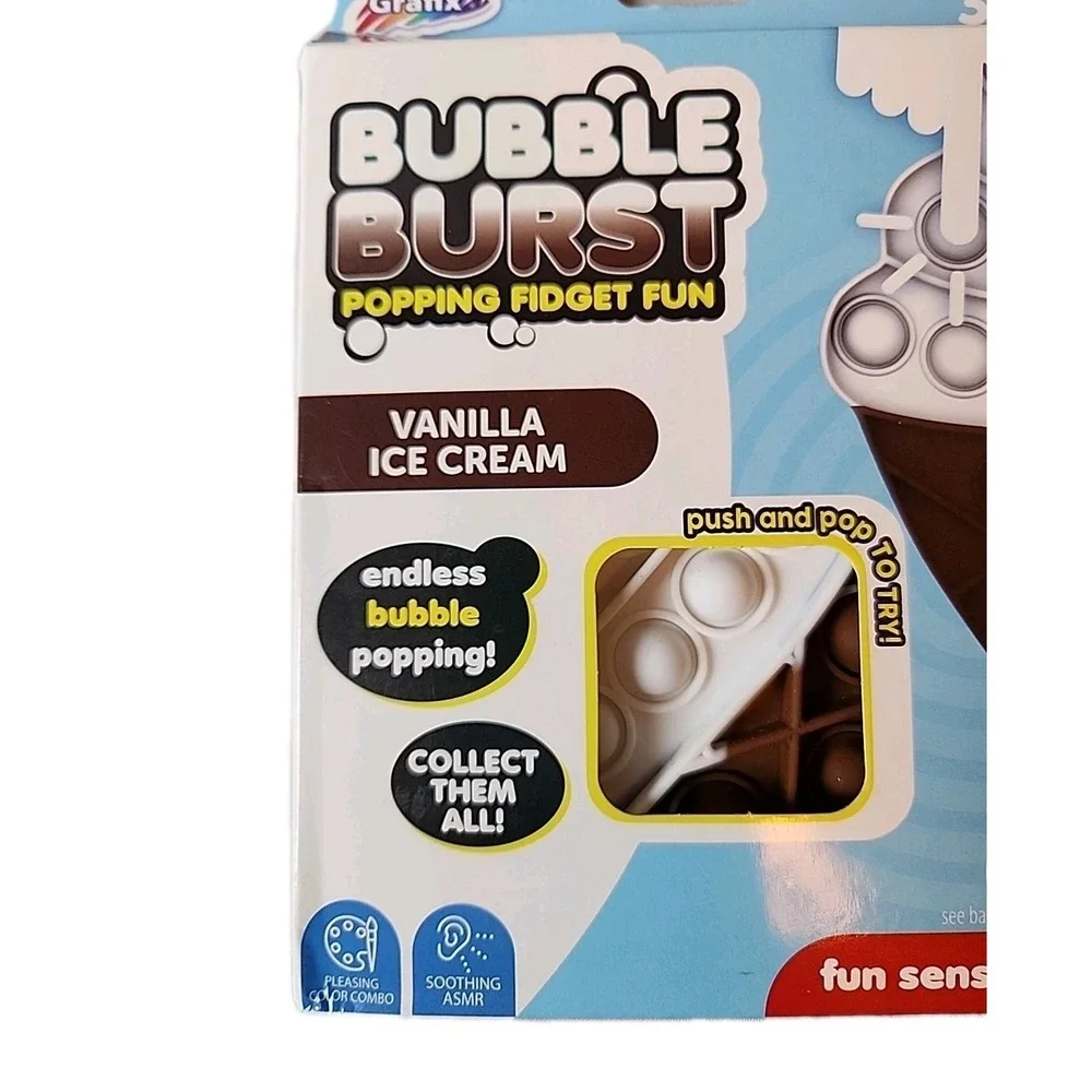 New Bubble Burst Popping Fidget Popper Fun Ice Cream Yum! Fun Sensory Play! NIB